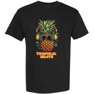 Tropical Beats Pineapple DJ Fun and Unique Summer Style Garment-Dyed Heavyweight T-Shirt