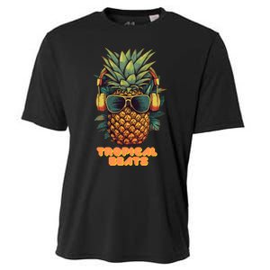 Tropical Beats Pineapple DJ Fun and Unique Summer Style Cooling Performance Crew T-Shirt