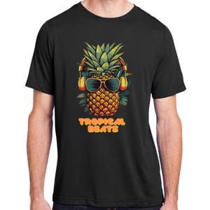 Tropical Beats Pineapple DJ Fun and Unique Summer Style Adult ChromaSoft Performance T-Shirt