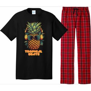 Tropical Beats Pineapple DJ Fun and Unique Summer Style Pajama Set