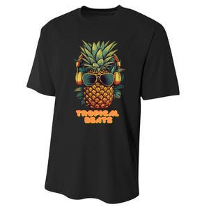 Tropical Beats Pineapple DJ Fun and Unique Summer Style Performance Sprint T-Shirt