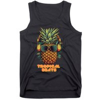 Tropical Beats Pineapple DJ Fun and Unique Summer Style Tank Top