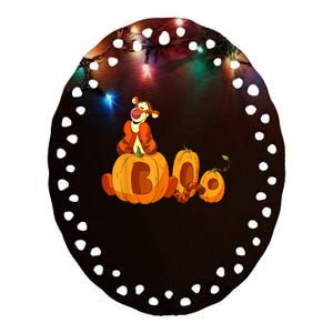 Tigger Boo Pumpkins Ceramic Oval Ornament