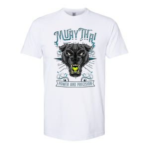 Thai Boxing Power And Precision Muay Thai And Panther Softstyle CVC T-Shirt