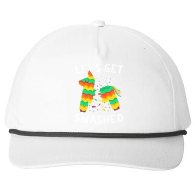 Trendy Birthday Party Pinata LetS Get Smashed Great Gift Snapback Five-Panel Rope Hat