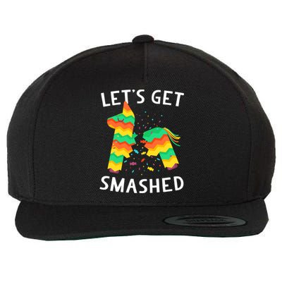 Trendy Birthday Party Pinata LetS Get Smashed Great Gift Wool Snapback Cap