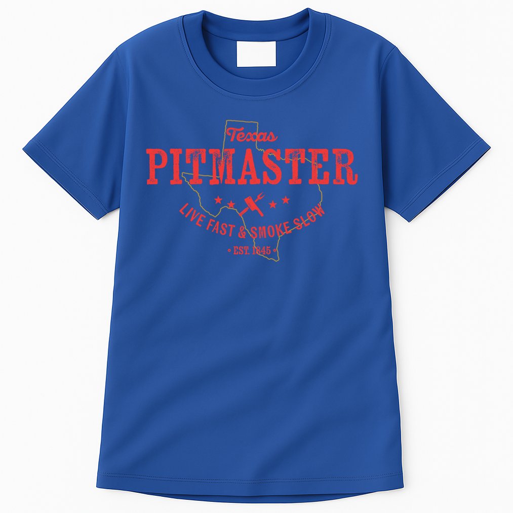 Texas Bbq Pitmaster For Meat Smoking Grilling Barbecuing Dad Meaningful Gift Tall T-Shirt