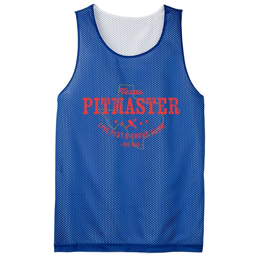Texas Bbq Pitmaster For Meat Smoking Grilling Barbecuing Dad Meaningful Gift Mesh Reversible Basketball Jersey Tank