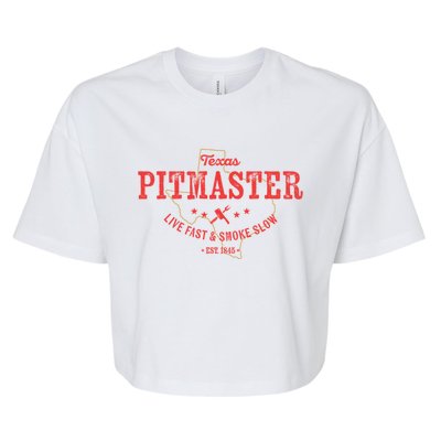 Texas Bbq Pitmaster For Meat Smoking Grilling Barbecuing Dad Meaningful Gift Bella+Canvas Jersey Crop Tee