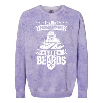 The Best Programmers Have Beards Funny Gift Developer Programming Funny Gift Colorblast Crewneck Sweatshirt