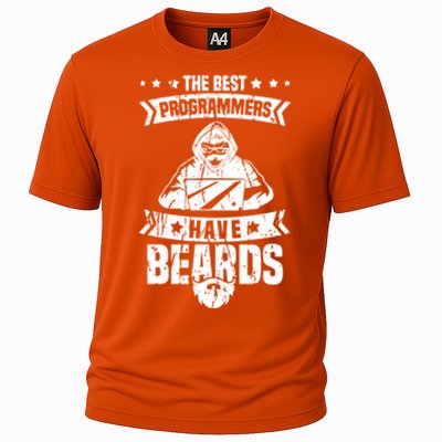 The Best Programmers Have Beards Funny Gift Developer Programming Funny Gift Cooling Performance Crew T-Shirt