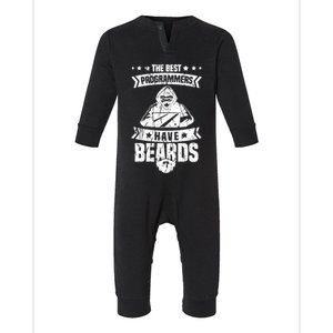 The Best Programmers Have Beards Funny Gift Developer Programming Funny Gift Infant Fleece One Piece