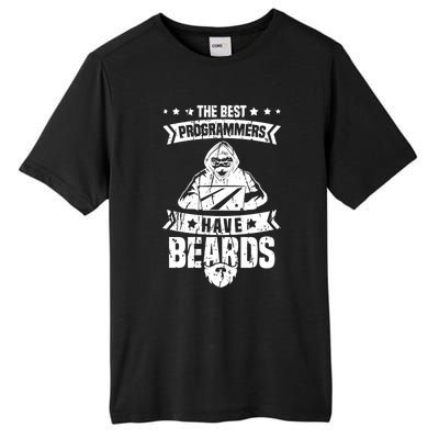 The Best Programmers Have Beards Funny Gift Developer Programming Funny Gift Tall Fusion ChromaSoft Performance T-Shirt