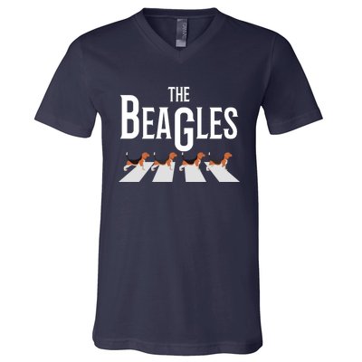 The Beagles Parody Of The Crosswalk Meaningful Gift V-Neck T-Shirt