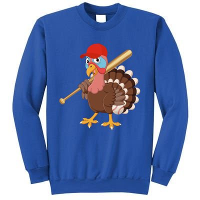 Turkey Baseball Pilgrim Thanksgiving Thankful Grateful Gift Sweatshirt