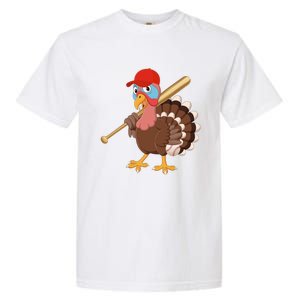 Turkey Baseball Pilgrim Thanksgiving Thankful Grateful Gift Garment-Dyed Heavyweight T-Shirt