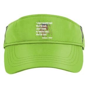 Trump Biden Presidential Debate 2024 Funny Quote Adult Drive Performance Visor