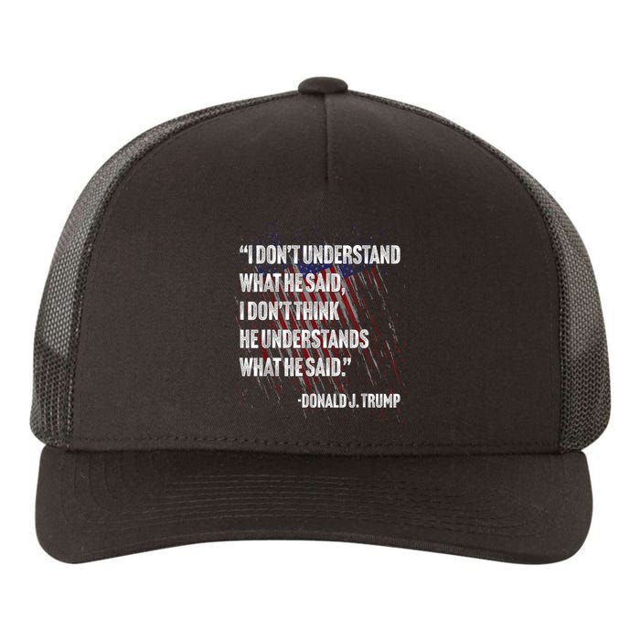 Trump Biden Presidential Debate 2024 Funny Quote Yupoong Adult 5-Panel Trucker Hat