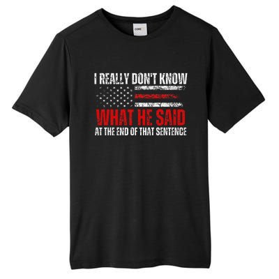 Trump Biden Presidential Debate 2024 Funny Quote Tall Fusion ChromaSoft Performance T-Shirt