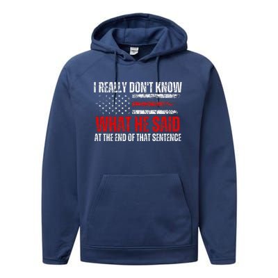 Trump Biden Presidential Debate 2024 Funny Quote Performance Fleece Hoodie