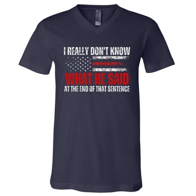 Trump Biden Presidential Debate 2024 Funny Quote V-Neck T-Shirt