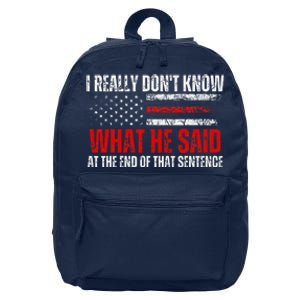 Trump Biden Presidential Debate 2024 Funny Quote 16 in Basic Backpack