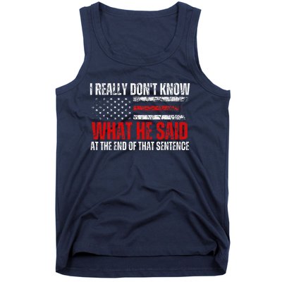 Trump Biden Presidential Debate 2024 Funny Quote Tank Top