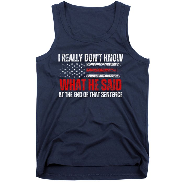 Trump Biden Presidential Debate 2024 Funny Quote Tank Top