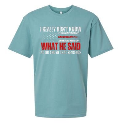 Trump Biden Presidential Debate 2024 Funny Quote Sueded Cloud Jersey T-Shirt