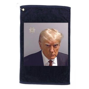 The Booking Photo Of Donald Trump Platinum Collection Golf Towel