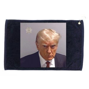 The Booking Photo Of Donald Trump Grommeted Golf Towel