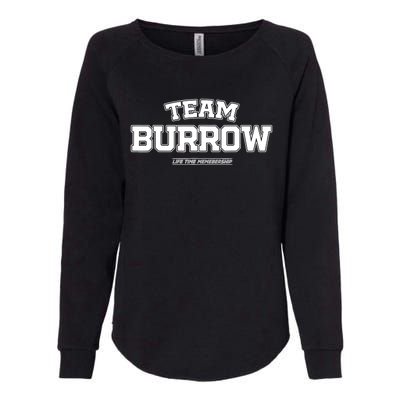 Team Burrow Proud Family Surname, Last Name Team Burrow Womens California Wash Sweatshirt