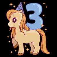 Third Birthday Pony Gift Cooling Performance Crew T-Shirt