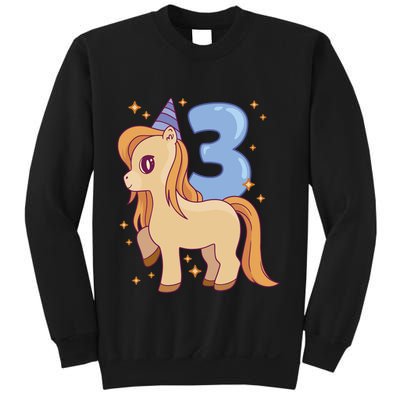 Third Birthday Pony Gift Sweatshirt