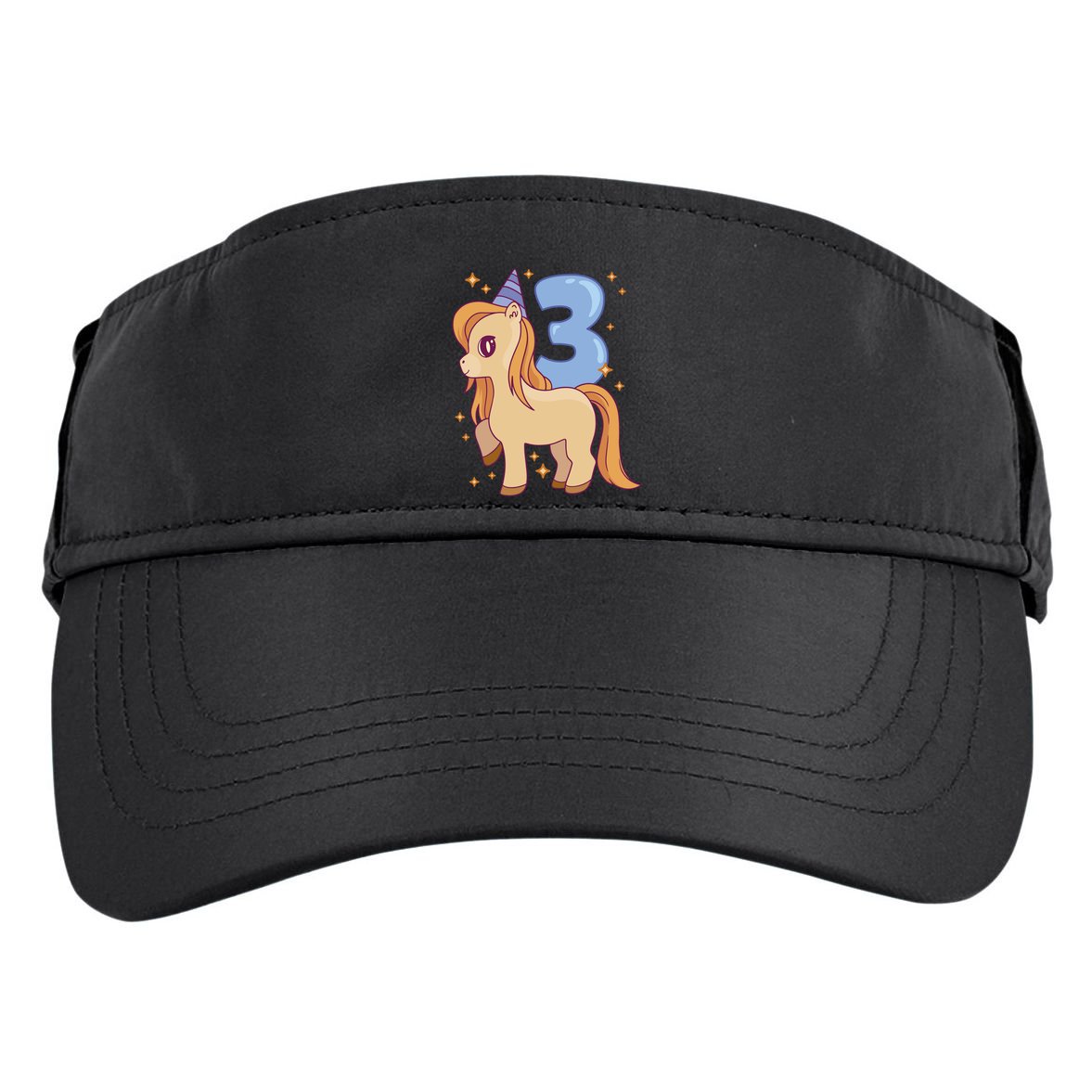 Third Birthday Pony Gift Adult Drive Performance Visor