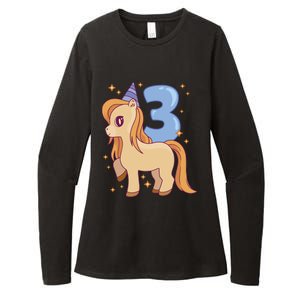 Third Birthday Pony Gift Womens CVC Long Sleeve Shirt