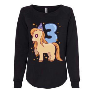 Third Birthday Pony Gift Womens California Wash Sweatshirt