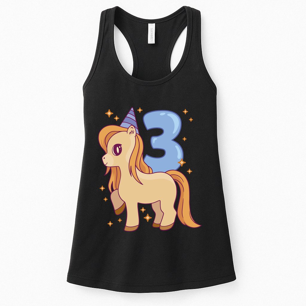 Third Birthday Pony Gift Womens Tank Top
