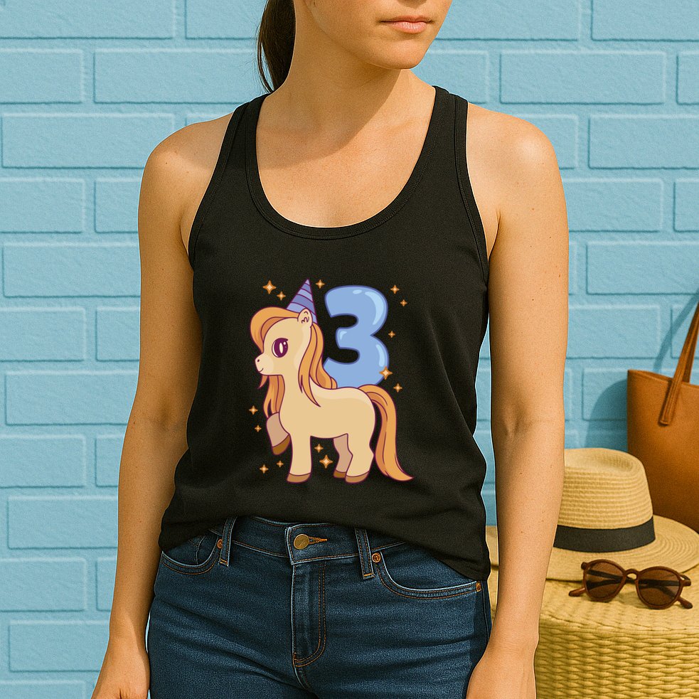 Third Birthday Pony Gift Womens Tank Top