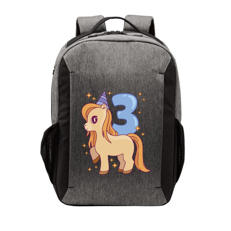 Third Birthday Pony Gift Vector Backpack