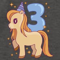 Third Birthday Pony Gift Vector Backpack