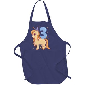 Third Birthday Pony Gift Full-Length Apron With Pockets