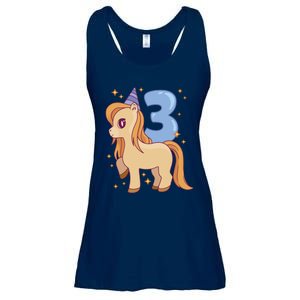 Third Birthday Pony Gift Ladies Essential Flowy Tank