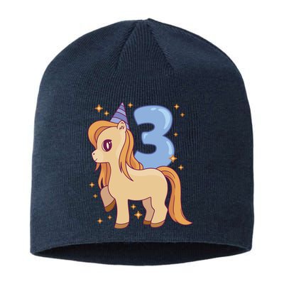 Third Birthday Pony Gift Sustainable Beanie