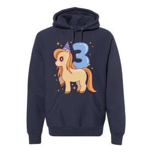 Third Birthday Pony Gift Premium Hoodie