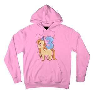 Third Birthday Pony Gift Hoodie