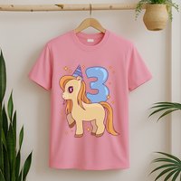 Third Birthday Pony Gift T-Shirt