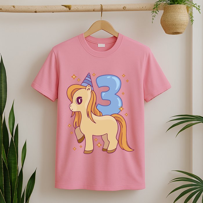 Third Birthday Pony Gift T-Shirt