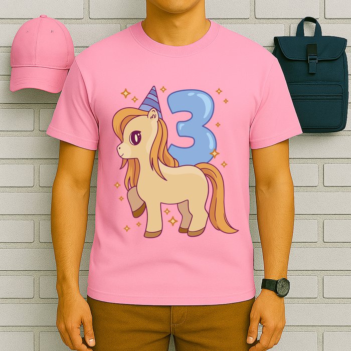 Third Birthday Pony Gift T-Shirt