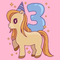 Third Birthday Pony Gift T-Shirt